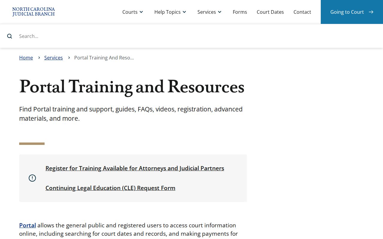 Ashe County criminal court case eCourts search training