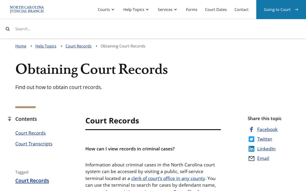 Ashe County criminal court record access methods