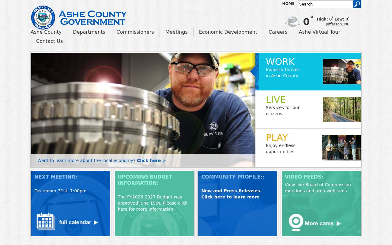 Ashe County criminal history county government directory